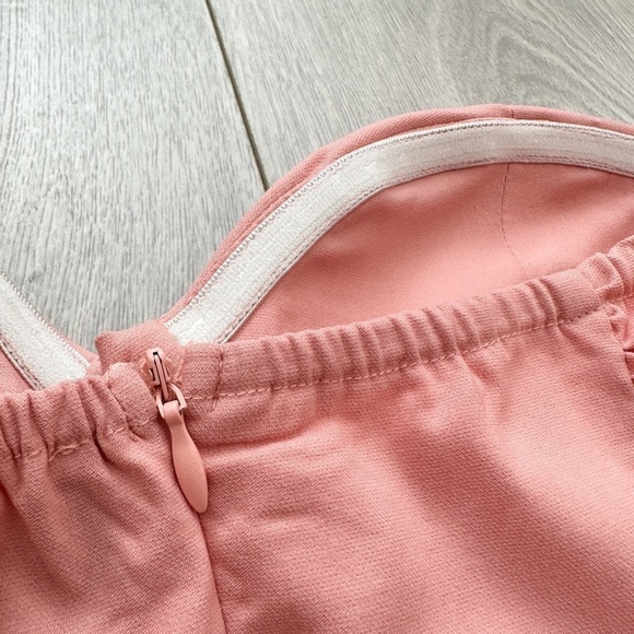 NWT CIDER Pink Ruffle Sleeve Ruched Mini Dress - Picture 7 of 13